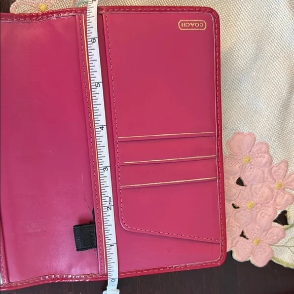 Coach Red-pink Wallet/check book - Picture 9 of 9